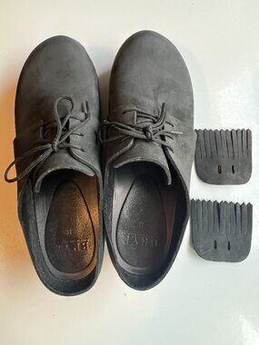 Bryr Zoe Monochrome Black Platform Clog with Removable Kilt